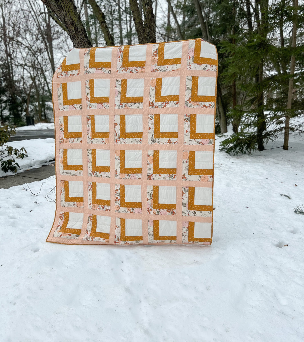 Open Book Patchwork Quilt Block Pattern 