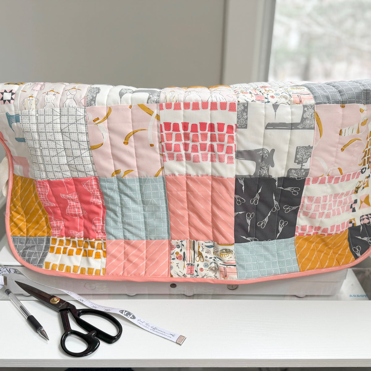 DIY Simple Patchwork Sewing Machine Cover Midlife Quilter