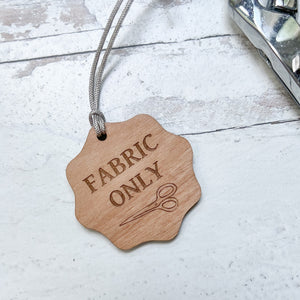 Fabric Only Wooden Scissors Tag