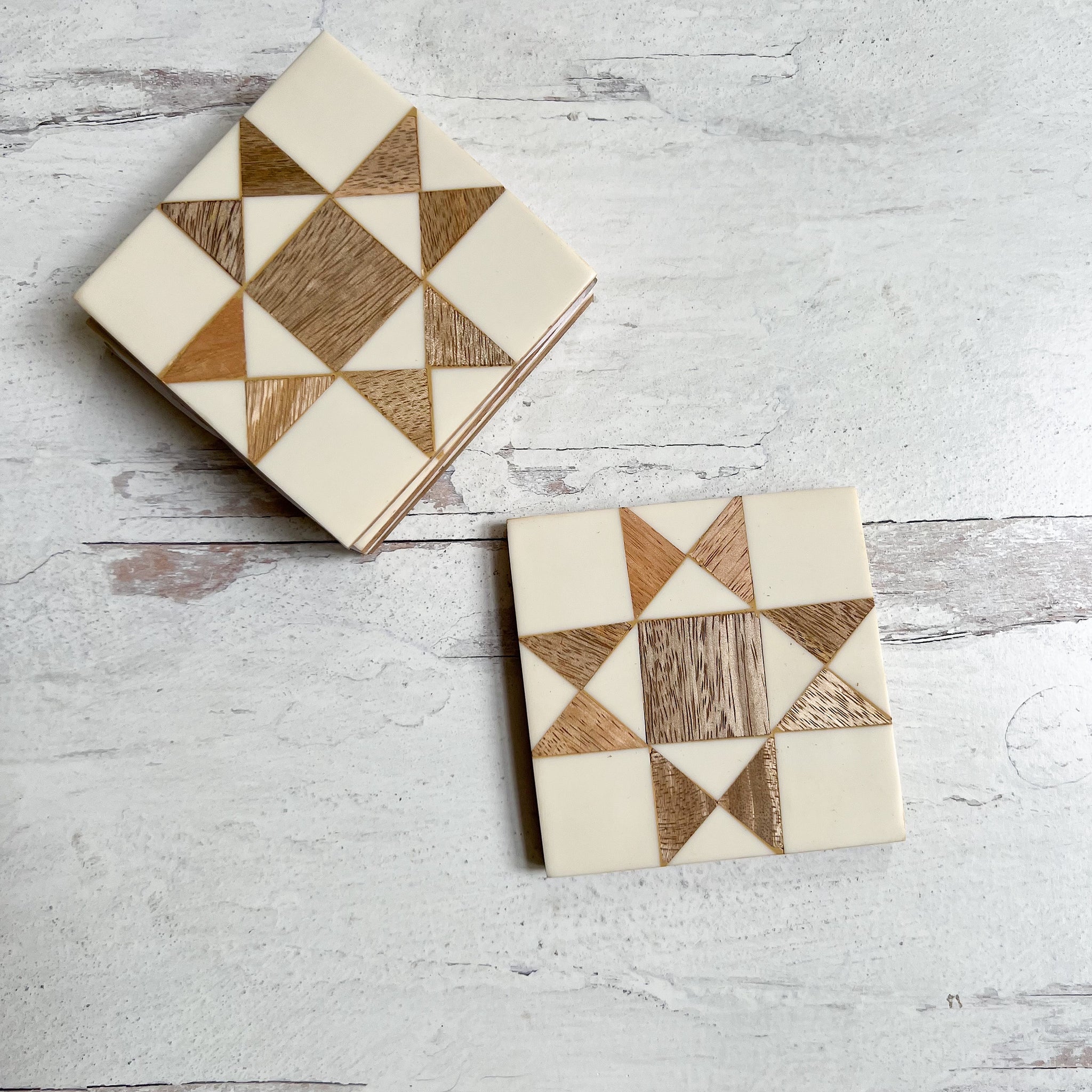 Quilt Block Coasters, Set of 4