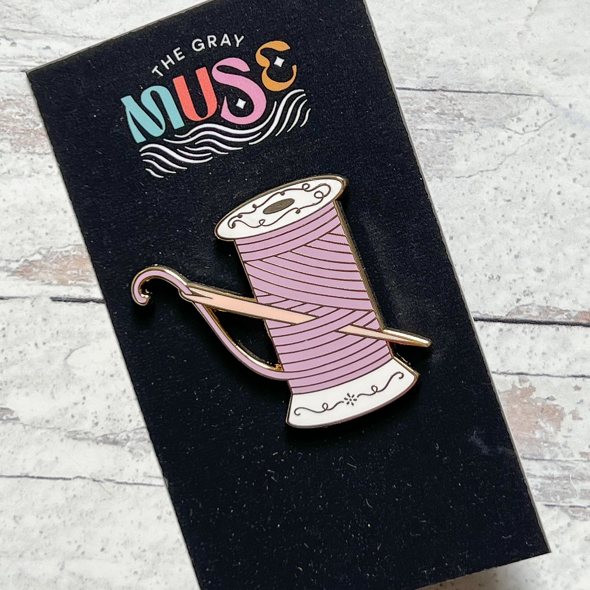 Thread Spool Enamel Pin